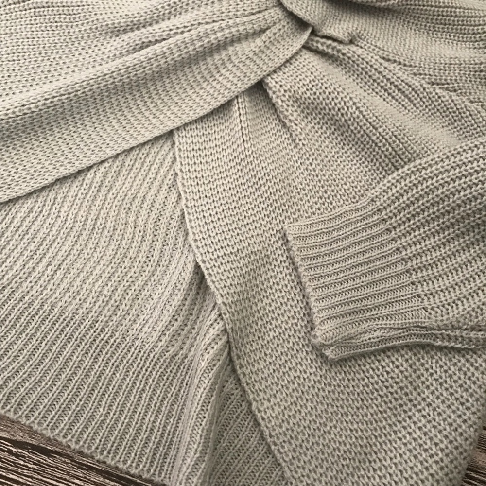 5🌟Sunny Day Sexy Grey Long Sleeve Cozy Sweater - Picture 8 of 8